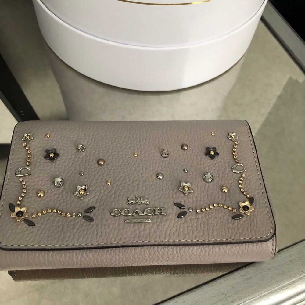 Coach Leather Wallet on a Chain/Clutch Bag NEW WOC
